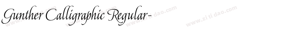 Gunther Calligraphic Regular字体转换